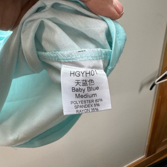 Women's Sleeveless Striped Tank, Sky Blue, Size, Medium - Picture 4 of 4